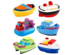 Rebe-6 Peças/conjunto Brinquedos De Banho Barco Desenho Animado Brinquedos De Jato De Água Para Bebês E Crianças Hora Do Banho