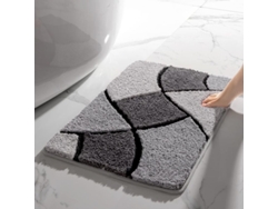 2026-alfombra De Baño Gris Linjou, Alfombrilla Antideslizante, Ultra Absorbente De Pelo Grueso Cuadros Claro-oscuro