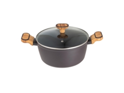 Cacerola Bergner con tapa, Ø24 cm, 4 L, aluminio forjado antiadherente