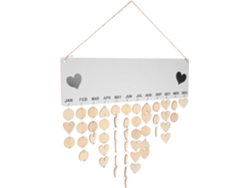 Calendario De Pared De Madera, De Cuenta Regresiva Familiar Para Armar