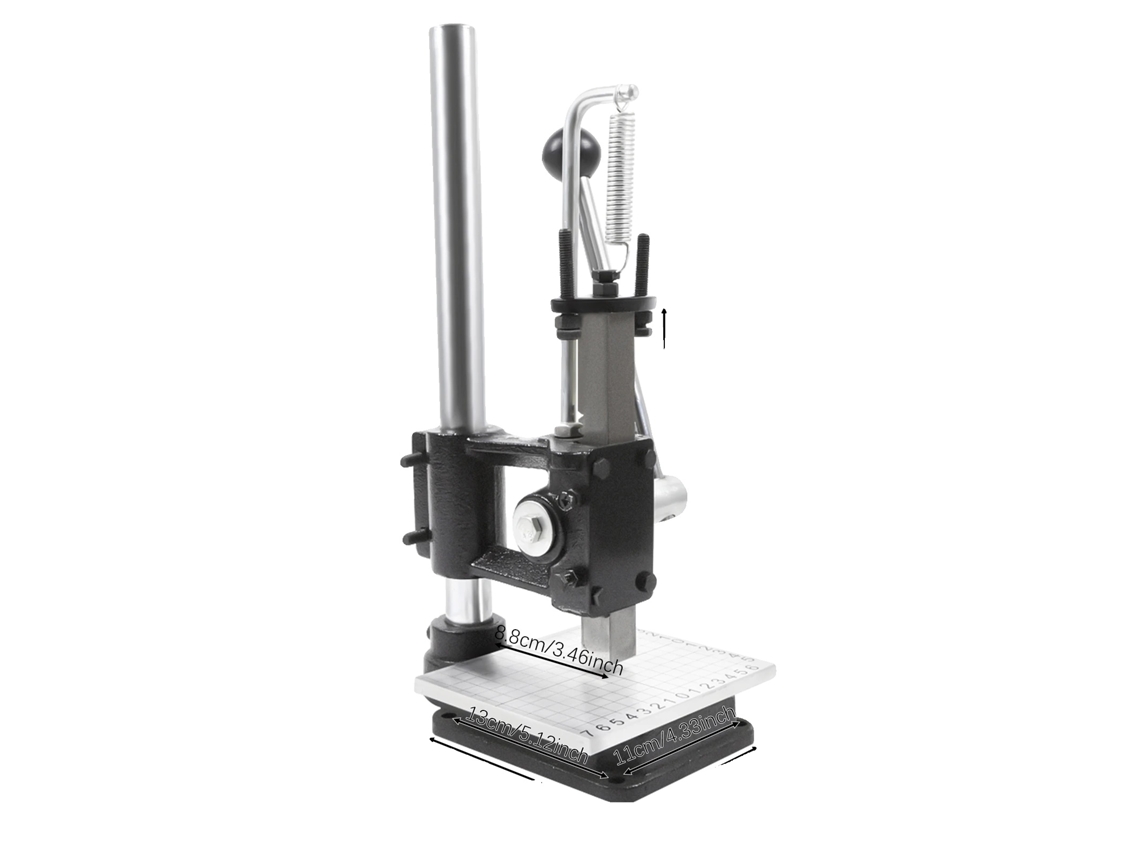 Máquina perforadora manual de cuero de alta resistencia, estampado de precisión, OEM negra