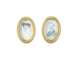 2 Marcos Ovalados En Miniatura Para Casa De Muñecas 1:12, Accesorio De Decoración Diy Estilo Medieval.