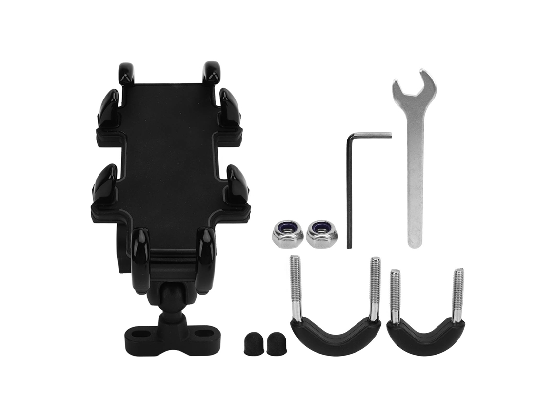 Soporte Para Teléfono De Motocicleta Con Ajuste De Ángulo, 8 Ganchos, Soporte Universal Para Bicicletas Y Scooters, Manubrio