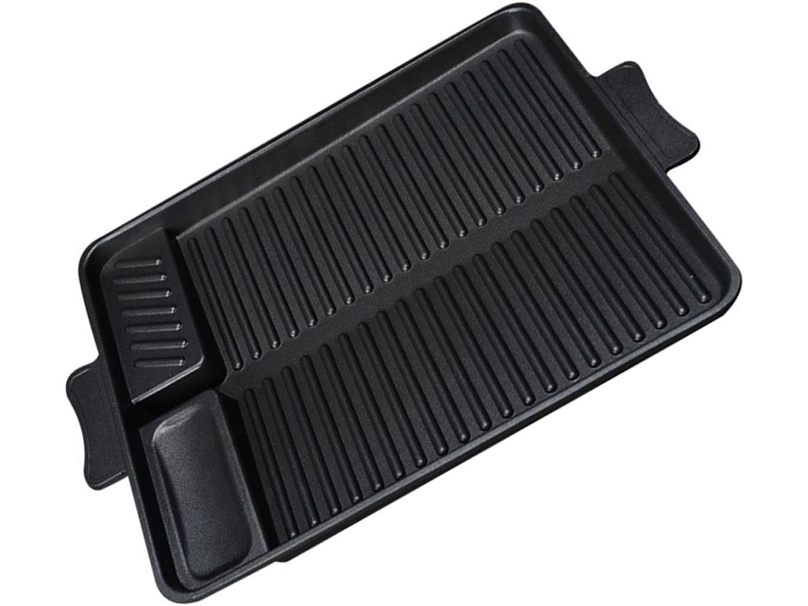 Bandeja Rectangular De Aleación De Aluminio Para Asar A La Parrilla, Ideal Para Barbacoas De Interior Y Exterior. Fácil De Usar.