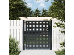 Puerta de jardín de acero antracita de 105 x 150 cm, DKD HOME DECOR