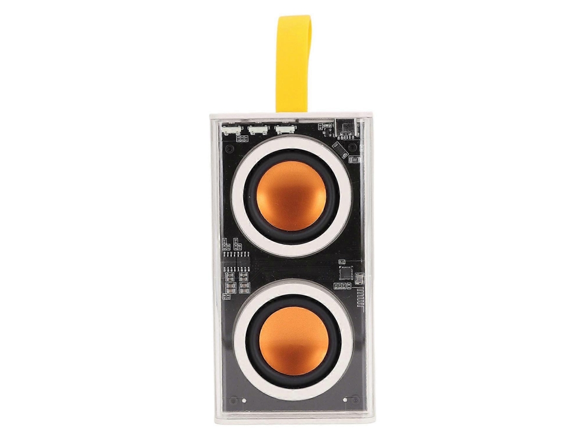 Altavoz inalámbrico Bluetooth 5.0, minialtavoz portátil con luz LED transparente para oficina, baño, fiestas, Chennnls