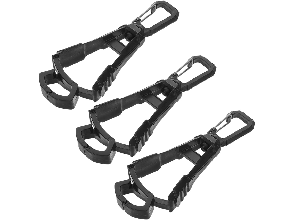 Soporte Plástico Negro Guantes Juego 3 Clips Portátiles Trabajos Libre Organizador Multifuncional Evitar