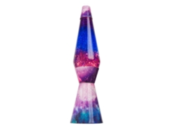 FISURA - Lámpara de lava “Galaxy”. Base multicolor, líquido transparente y lava glitter. Lámpara efecto relajante. 11,5 cm x 11,5 cm x 40 cm.