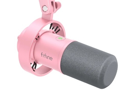 Micrófono Podcast Gaming Dinámico Rosa FIFINE Xlr Studio K688 Usb para Pc