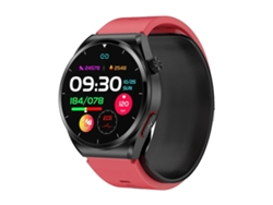 Reloj inteligente S22 con bomba de aire, monitor de presión arterial y ECG, pantalla redonda de 1,39 pulgadas Hengrongshen