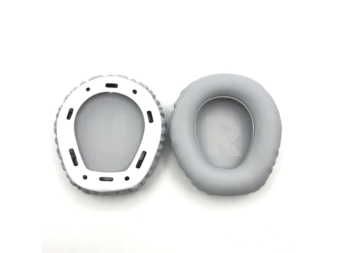 Almohadillas para auriculares JBL Quantum Q100, espuma suave, color gris.
