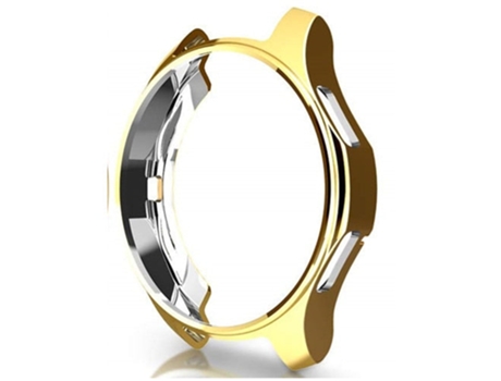 Carcasa de Reloj SLOWMOOSE Samsung Galaxy Watch Gear S3 Frontier Bumper Diamante Suave Chapado Inteligente (Dorado - Engranaje S3)