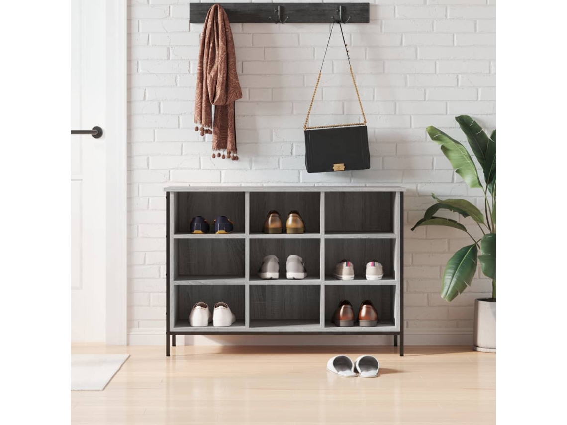 Zapatero Organizador en Derivados de Madera Gris Sonoma 100X35X70 Cm