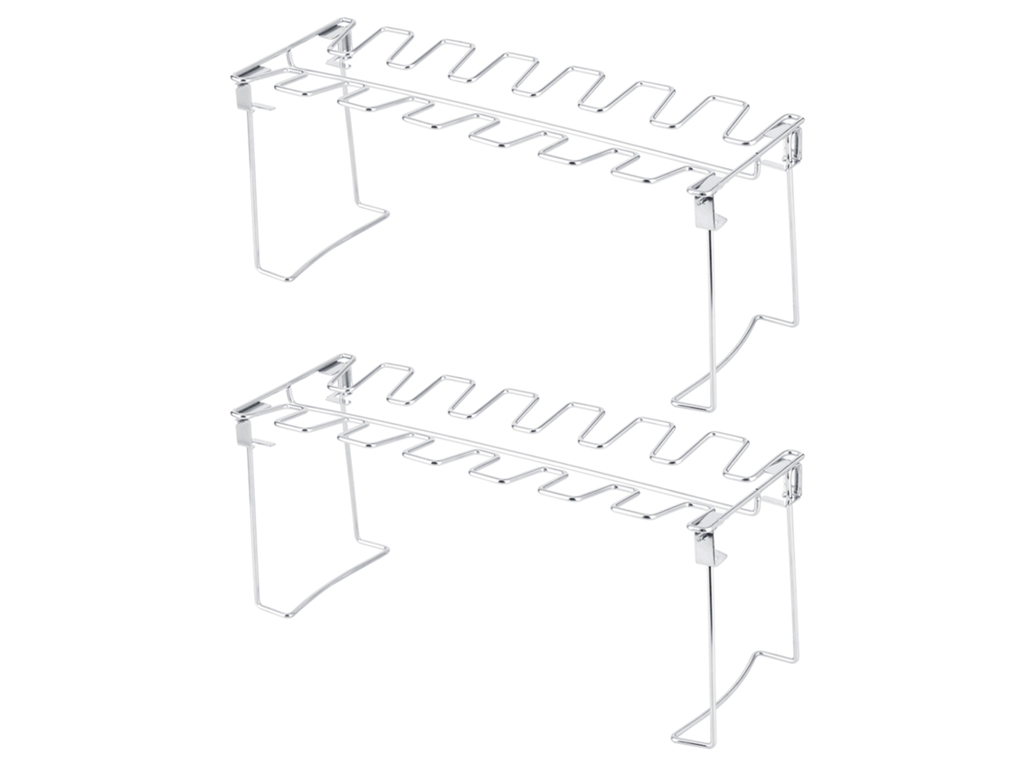 Parrilla Plegable De Acero Inoxidable Para Muslos Y Alitas De Pollo, 2 Unidades.