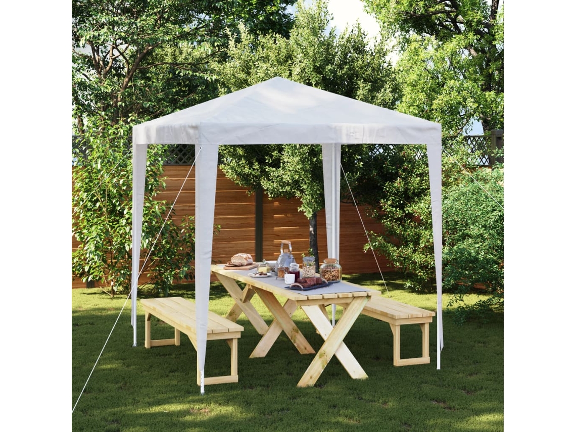 Carpa para fiestas de 2x2 metros, color blanco.