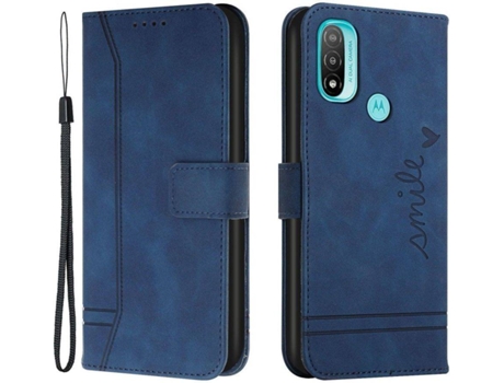 Funda Motorola Moto E20 HFS-HOUSE Motif Smile (Azul)