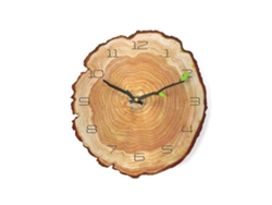 Reloj de pared con anillo anual, reloj silencioso de madera para sala de estar Kofihety
