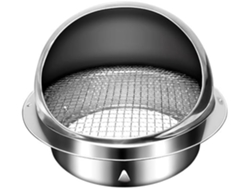 Rejilla De Ventilación De Acero Inoxidable (rejilla De Ventilación De Pared Exterior Redonda Cromada De 200 Mm)