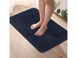 Alfombra de Baño LUUCOZK Antideslizantes Absorbentes Decoración Baño Secado Poliéster Azul (60x110cm)