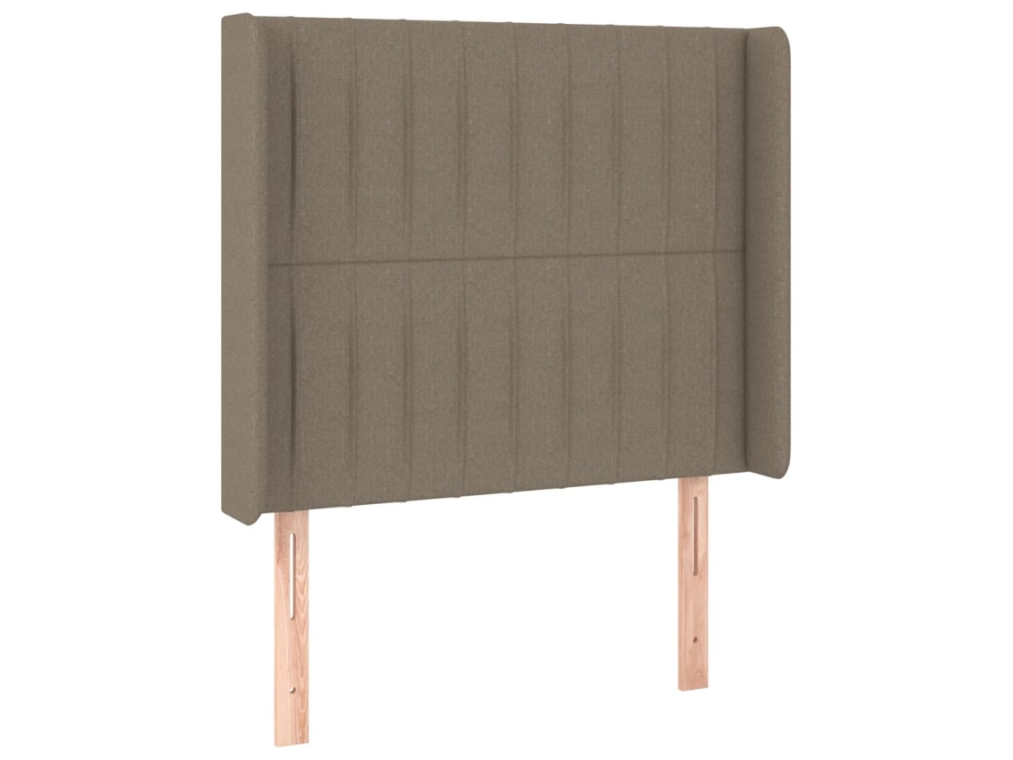 Maison Exclusive - Cabecero Con Orejas De Tela Gris Taupe 93x16x118/128 Cm