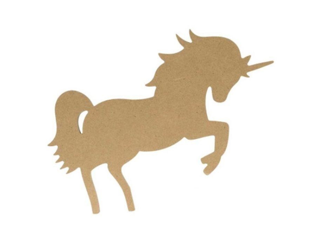 Silueta de madera mdf Unicornio - 15 cm