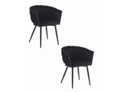Silla Orión Terciopelo Negro X 2 Leobert