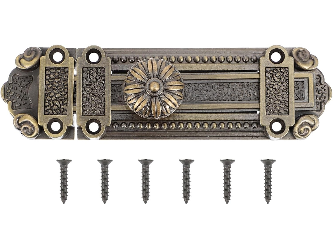 Cerradura De Puerta De Aleación De Zinc, Pestillo Deslizante Vintage Para Puertas Retro Y