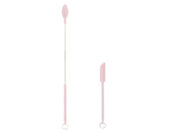 Juego De 2 Mini Raspadores De Silicona Reutilizables, Extensibles, Pequeños Y Delgados, Adecuados Para Maquillaje, Belleza Y Cocina.