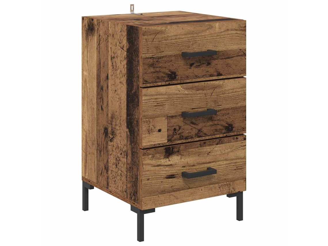 Maison Exclusive - Armario De Noche Con Cajón Madera Vieja 40 X 40 X 66 Cm