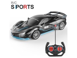 Coche RC 1/18 con luz LED, control remoto de 2,4 G, vehículo deportivo de alta velocidad para niños y niñas, Aeuzwr