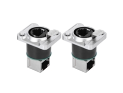 Conector RJ45 Angular Macho e Hembra 20 Pares Cabo 22AWG