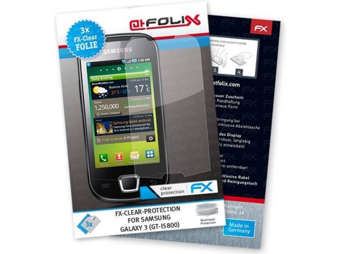 Protector de Pantalla Samsung Galaxy 3 ATFOLIX FX-Clear
