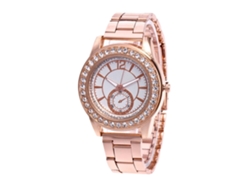 Reloj De Pulsera Unisex Zhoulianfa De Acero Con Brazalete De Cuarzo (oro Rosa)