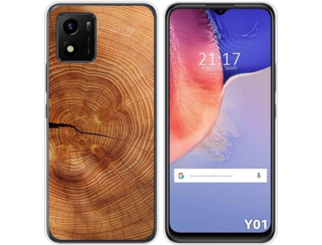 Carcasa Vivo Y01 TUMUNDOSMARTPHONE Dibujos Madera 04 Multicolor
