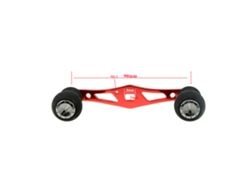 Mango De Aluminio Para Molinillo De Pesca Con Baitcasting, Gris/rojo