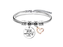 Regalo Para Mujeres Y Niñas, Pulsera Con Colgante Inspirador De Acero Inoxidable