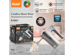 Batidora eléctrica inalámbrica recargable, 3 velocidades ajustables, batería de 2000 mAh, batidora para pasteles y cremas, Mdug