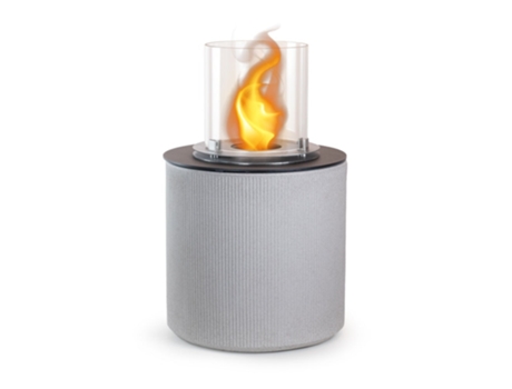 Chimenea de bioetanol brasero de jardín de pie para uso en interiores y exteriores MODIGLIANI Cuerda Beige d.36 x h56