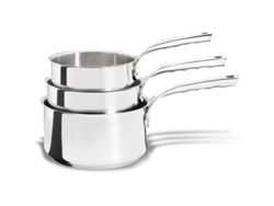 Juego de 3 cacerolas de acero inoxidable de 16,18 y 20 cm 3410.03 - DE BUYER
