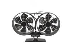Ventilador Para Chimenea Con 2 Motores De Aluminio, Flujo De Aire Eficiente Para Estufas De Leña, Con Cubierta Protectora.