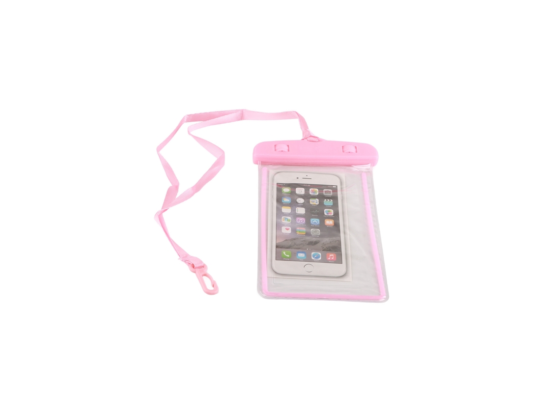 Funda impermeable universal para teléfonos móviles, color rosa brillante.