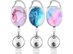 Set De Tres Piezas Con Cordón Seguridad Para El Cuello, Llavero Mosquetón Extensible, Pase Esquí Y Documentos, Resistente, Multi