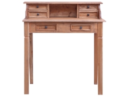 Maison Exclusive - Escritorio Con Cajones Madera Maciza De Caoba 90x50x101 Cm