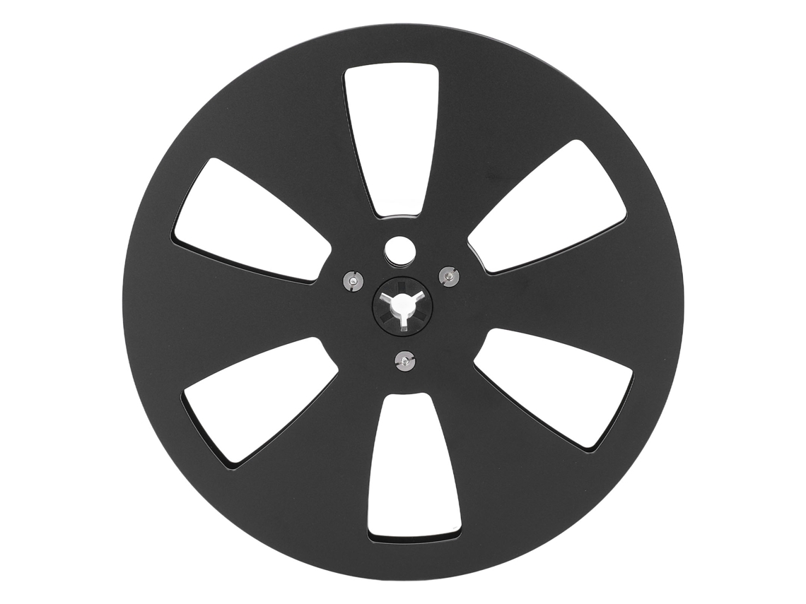 Carrete De Cinta Vacío De Aluminio Metálico De 1/4" (7 Pulgadas) Para Grabadora Teac - Piezas Abiertas - Negro