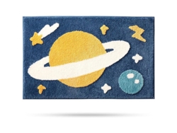 2026-almohadilla De Baño Linjou Espacio Cute, Alfombra Microfibra Suave (planeta)