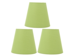 2026-3pcs Abat-jour En Tissu Moderne E14 Couverture Anti-poussière Pour Chambre Chevet Vert Pêche