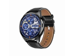 (negro) Correa De Cuero De 1,46 Pulgadas, Pulsera Inteligente Resistente Al Agua Ip67, Llamadas Bluetooth