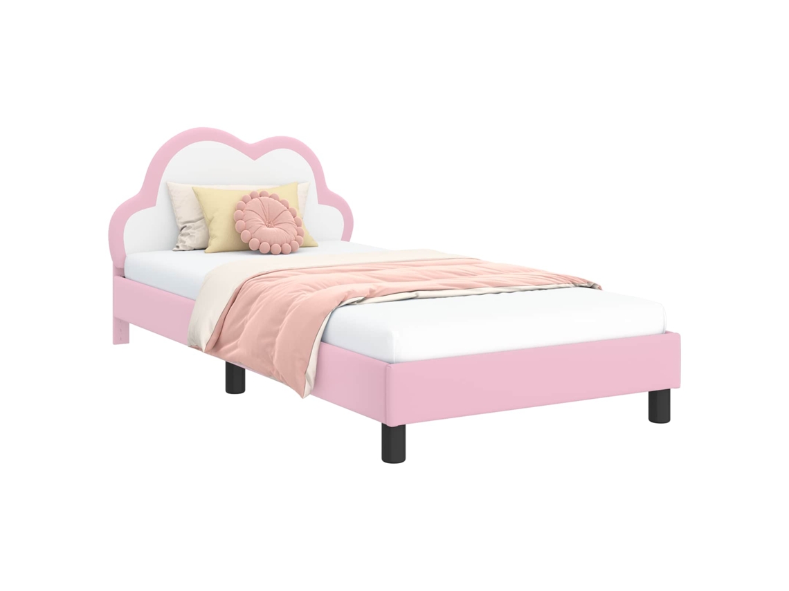 Maison Exclusive - Estructura De Cama Con Cabecera Rosa 90 X 190 Cm Pu