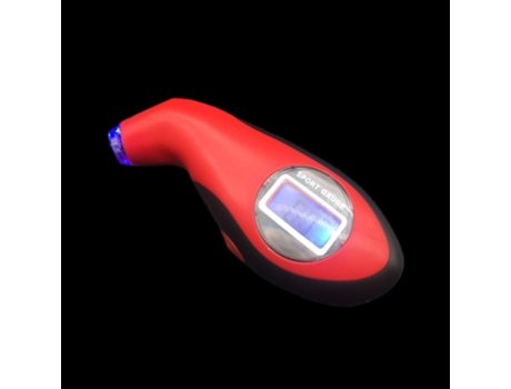 Medidor de presión de aire de neumáticos, herramienta de prueba de barómetros de manómetro de neumáticos de coche lcd digital electrónico[Rojo]