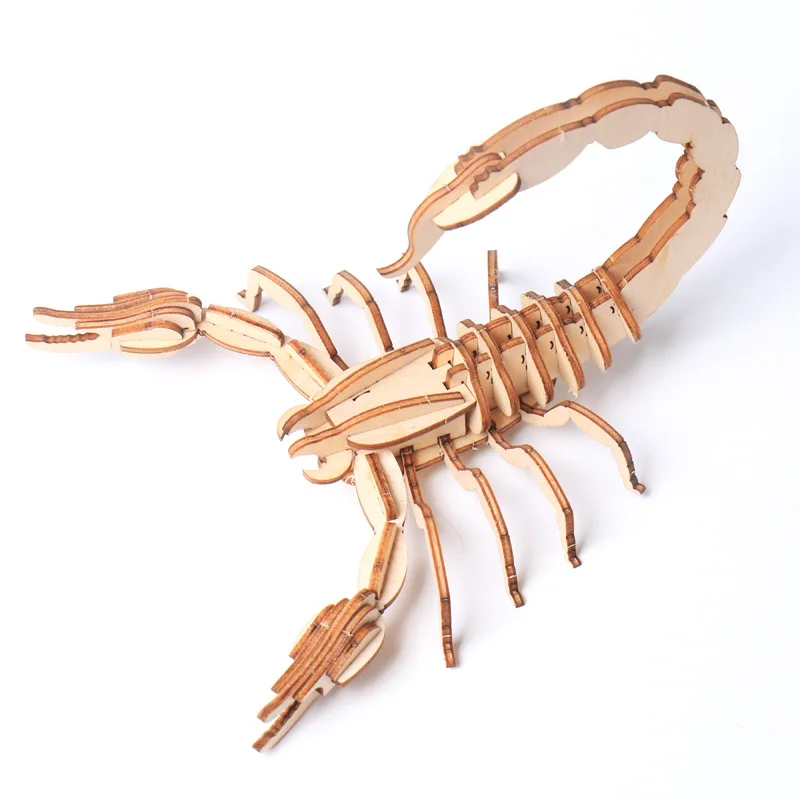 (escorpión) Rompecabezas De Madera 3d Con Forma De Insecto, Kit De Montaje Diy